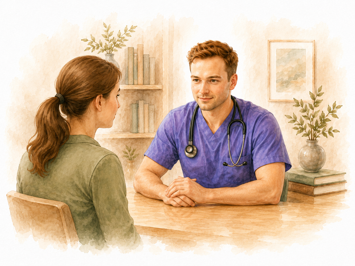 Dr. Lindenthal im Gespräch mit einer Patientin
