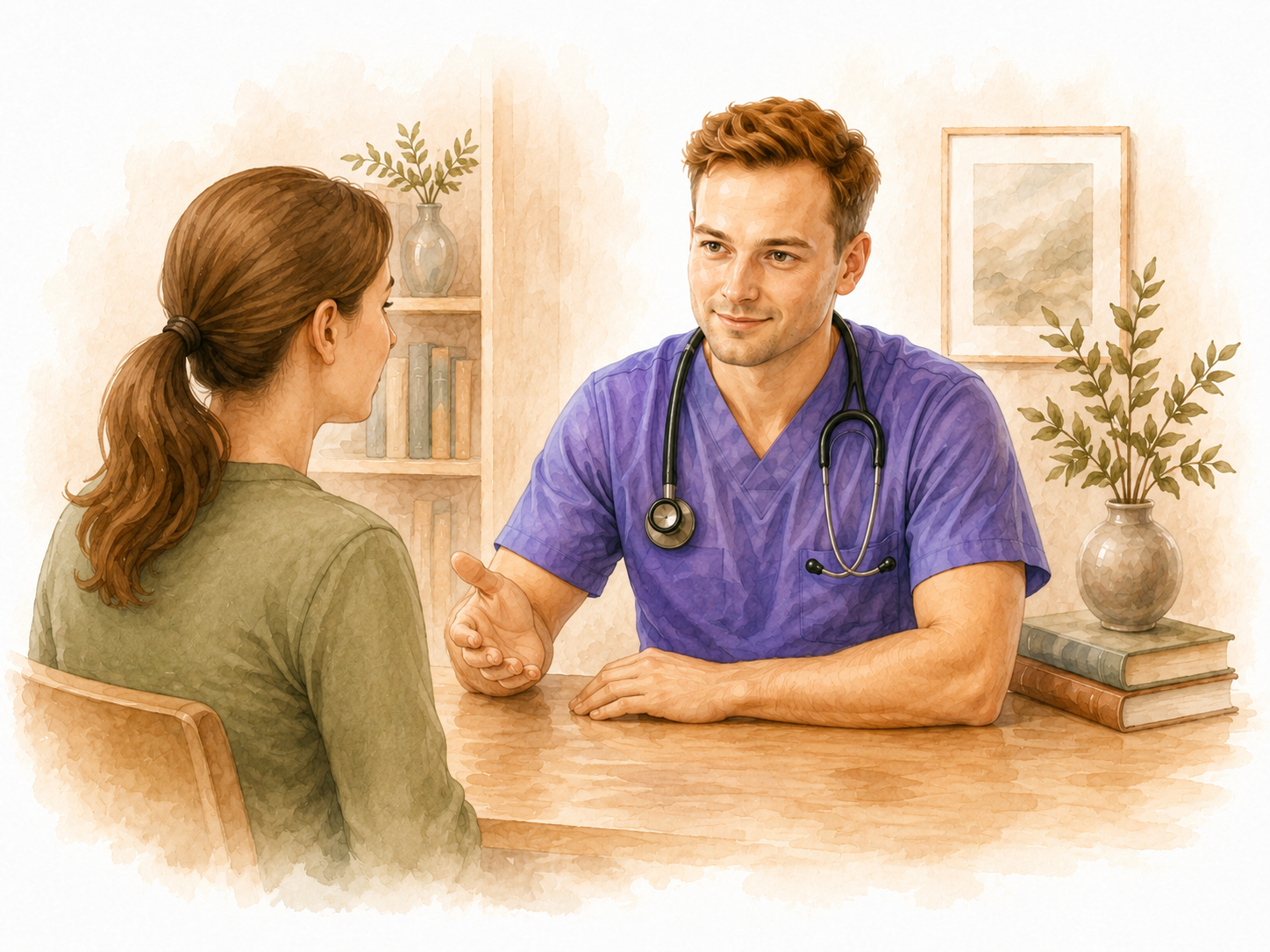 Dr. Lindenthal begleitet die Patientin in der Therapie